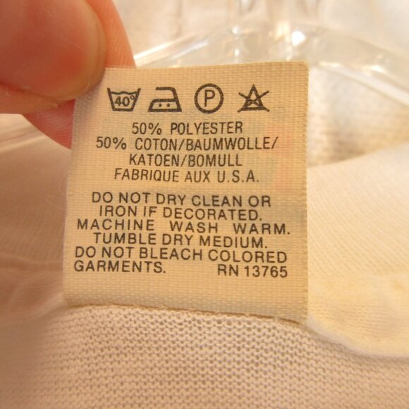 Vintage 1987 Pink Floyd Tee Size S White Neon Print Screen Stars Single Stitch - Picture 3 of 9